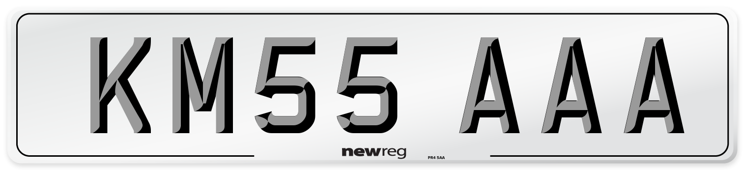 KM55 AAA Number Plate from New Reg
